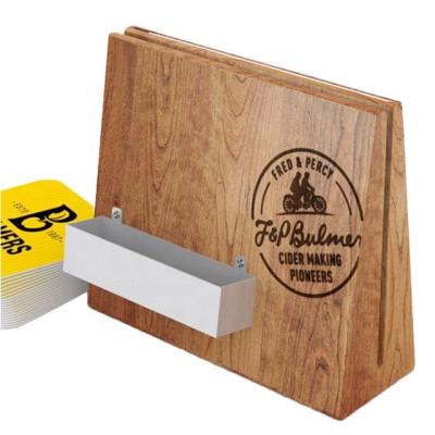 China Wooden Custom Style Wooden Menu Holder for sale