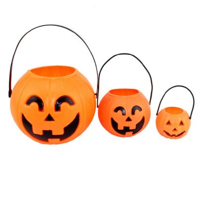 China Durable Halloween Pumpkin Light Up Halloween Trick Or Treat Buckets for sale