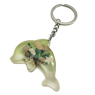 China Souvenir Beach Souvenir Ocean Series Key Chain Dolphin Resin Key Chain Key Chain for Souvenir and Gifts for sale