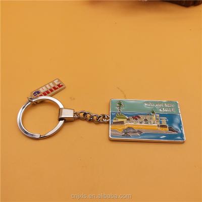 China Souvenir Vina del Mar Metal Key Chain Souvenirs , Chili Landscape Key Chain As Gifts for sale