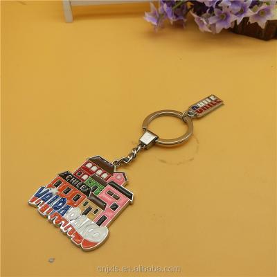 China Souvenir Valparaiso Metal Key Chain Souvenirs , House Shape Key Chain As Gifts for sale