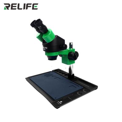 China Repair tool RELIFE RL-M3-004N HD binocular microscope with light source mirror phone repair dustproof microscope for sale