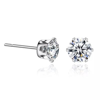 China Other Wholesale Inset A Grade Stud Earring Luxury 316 Stainless Steel Cubic Zirconia Women's Stud Earrings For Women spo for sale