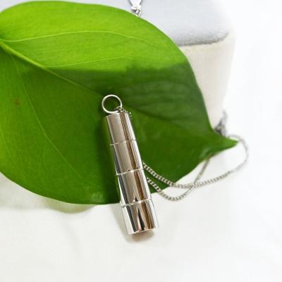 China Essential Oil Memory Cremation Collar 316l Stainless Steel Perfume Bottle Cremates Pendant Necklace for Pet and Human CLASSIC for sale