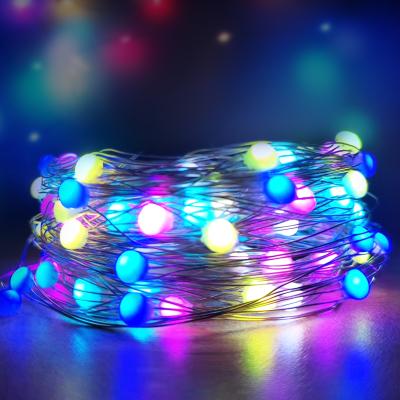 China Wonplug Xmas Tree Lights Smart Plug Controller 20m USB Winding Christmas Lights Decoration String Remote Control Led Lights for sale