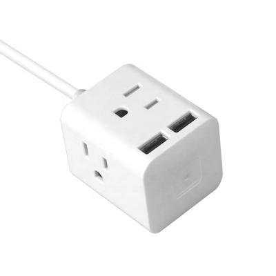 China US Plug USB Extension Socket Travel Power Adapter 4 Outlet Residential / Multipurpose Power Strip With 2 USB for sale