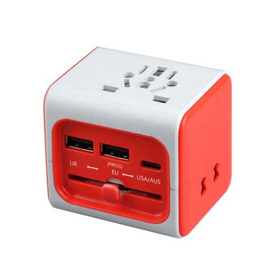 China Residential/Multi-Purpose Trending Products Travel Quick Type C Plug Multiple Socket USB Travel Adapter Universal USB Adapter for sale