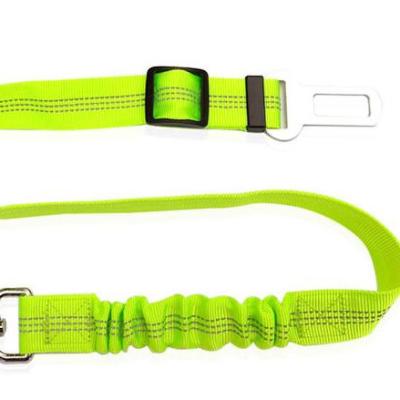 China Custom Reflective Adjustable Safety Dog Leash Car Vehicle Safety Belt Pet Seat Dog Belt for sale