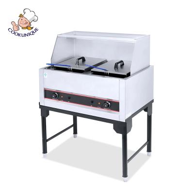 China Other Commercial Kitchen Deep Fryer 2-Tank 2-Basket Gas Standing Fryer for sale