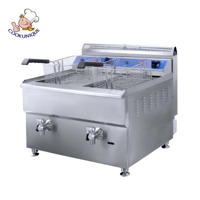 China High Efficiency.Clean.Health Worktop Double Tanks Industrial Electric Deep Fryer Chips Fryer for sale