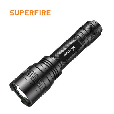 China Supfire High Light 10w Flashlight 1100 Lumens Rechargeable Led Torch Led Instant Torch Light Cree Hand Torch Light Portable Camping for sale