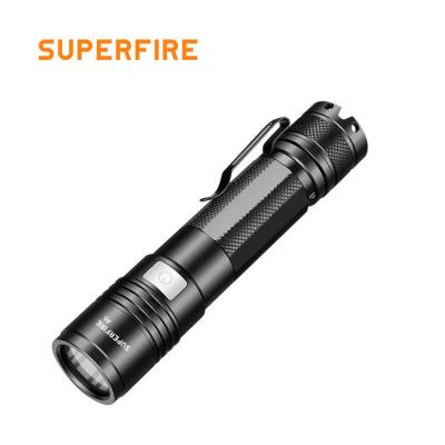 China Bulk Sale Convenient Black Factory SupFire Cheap Aluminum Material EDC 3watt Led Small Hand Flashlight for sale