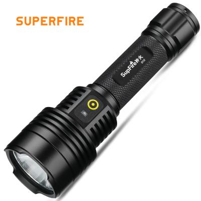 China Mini Portable Supfire LED Flashlights Waterproof Outdoor Use 1000 Lumens USB Torch Tactical Bright Flashlight Rechargeable Flashlight 5 Modes for sale