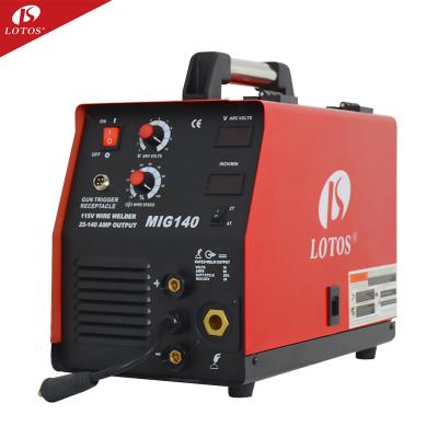 China LOTOS MIG140 MOSFET High Frequency mig welder portable co2 gas aluminum welding machine heavy duty for sale