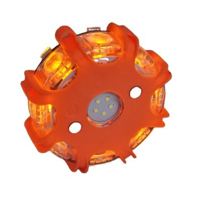 China 6 Pack PC TPR Red Roadside Beacon Safe Timing Led Emergency Road Flare for sale