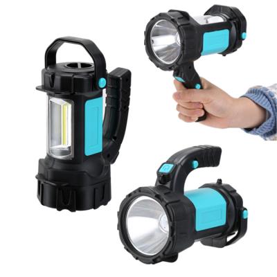 China Outdoor Professional Battery Powered 15+12LED Spotlight Rotating Mini Portable Hand Held Led Search Light for sale