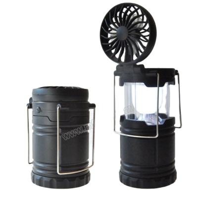 China New Product SMD Outdoor Portable LED AA Battery Multifunctional Outdoor Camping Lantern With Tent Ceiling Fan for sale