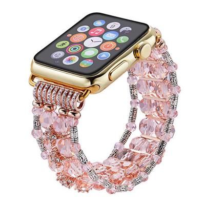 China Widely Used IWATCH1-7/SE Top Quality Strap Crystal Watch Band Strap Silver Watch Band for sale