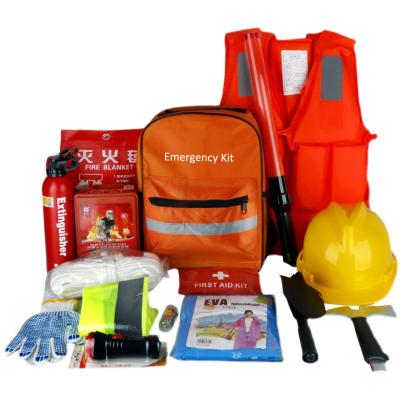 China Waterproof 72 Hour Deluxe, 4-Person Emergency Survival Kit 3-Day First Aid Kit Go-Bag Backpack for Earthquake, Fire, Flood for sale