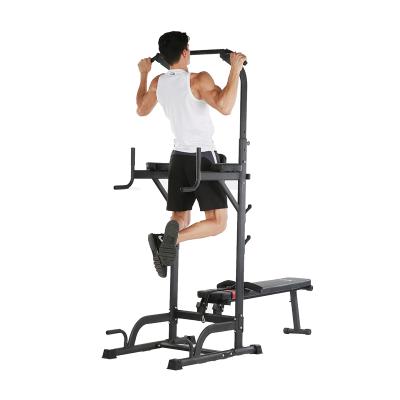 China New PU Station ABS Crunch Leg Sit Ups Dips Workout Gym Chin Pull Up Power Tower Dip Equipment for sale