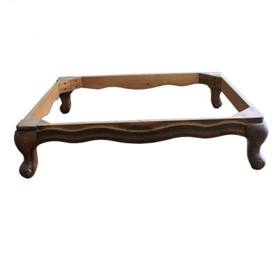 China Traditional Antique Style Furniture Solid Wood Base Of Stool Sofa Wood Frame With Queen Anne Leg for sale