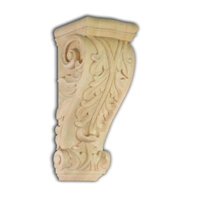 China Solid Wood OEM Design Home Decorative Wooden Braces With Hand Carved Acanthus Leaf EFS-CB-05 for sale