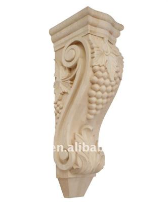 China Basswood Professional Standard Large Unfinished Decorative Carved Wooden Shelf Brackets for sale