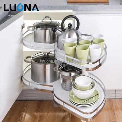 China Modern Super Ss Swing Tray Magic Corner Basket For Kitchen Accessories Cabinets Supplier for sale