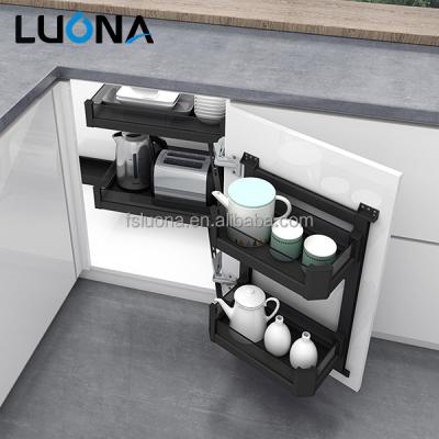 China New Design Aluminum Alloy Sustainable Kitchen Magic Corner Blind Corner for sale