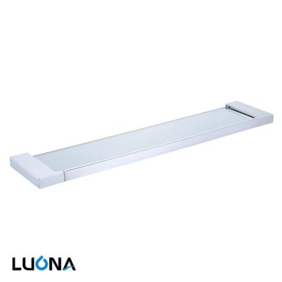 China Wall Mounted Type Bathroom Stainless Steel Shower Room Corner Glass Wall Shelf For Bathroom for sale