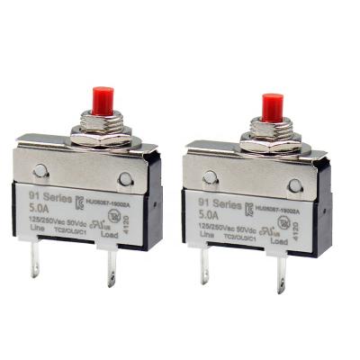 China ULFree Sample Kuoyuh 91 Series 5A Miniature Circuit Breaker Overload Protector Switch 6times Rated Current for sale