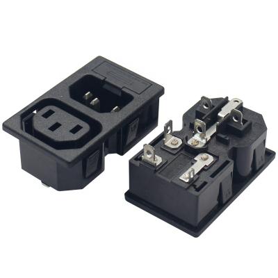 China Rich Bay IEC 320 C13 C14 Power Connector Residential / General Purpose Socket With Fuse for sale