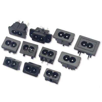 China Small Male C8 Industrial Electrical Power Plug 2 Pin IEC c8 Power Connector for sale