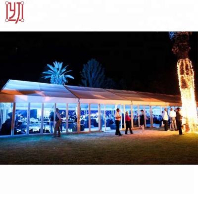 China Wedding Marques Glass Tents, 12x30m Glass Tent with Glass Doors for 300 People Event Party Tent for sale