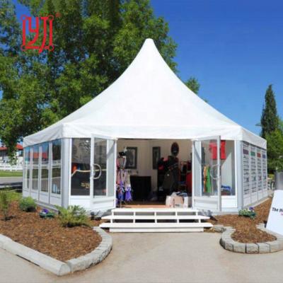 China Wedding 100% Waterproof Polygonal Tent Glass Reception for sale