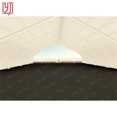 China Wedding clear aluminum structures 40x40 aircraft hangar curved tfs warehouse marquee tent for sale