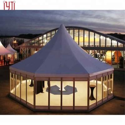 China Wedding Teardrop Heavy Duty Hexagon Marquee Tent 6x6m Large for sale