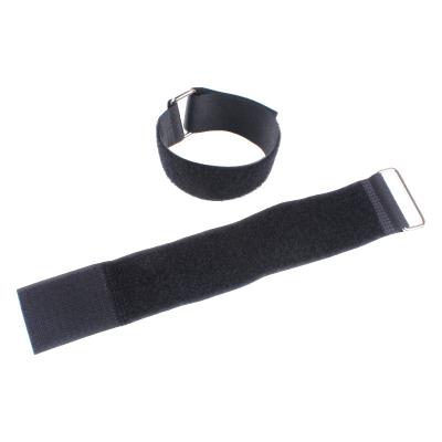 China Durable Universal Black Fasteners Cable Ties Hook And Loop Strap With Buckle for sale