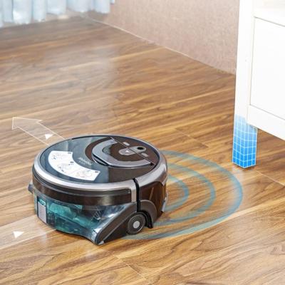 China Automatic cleaning W450 VSLAM and hard wet mop robot wet vacuum water scrubber gyroscope floor mop robot for sale