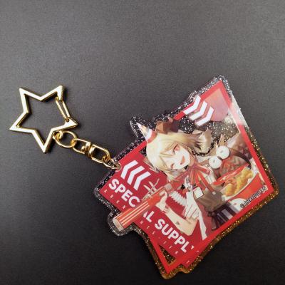 China Custom Anime Character Double Japan Anime Character Logo Japan Side Printing Clear Acrylic Key Chain for sale