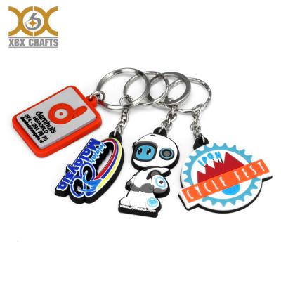 China Custom 2D Cartoon 3D Decoration PVC Rubber Plastic Soft Shape Anime Key Chain for sale