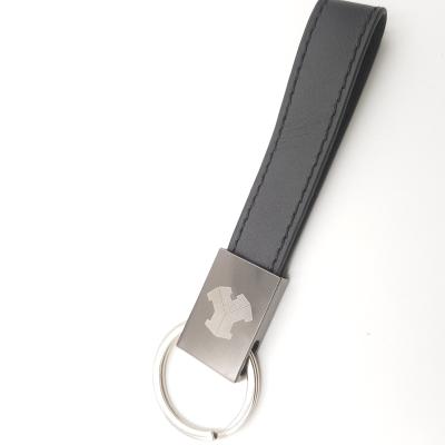 China Leather Custom Branded Leather Car Key Chain for sale