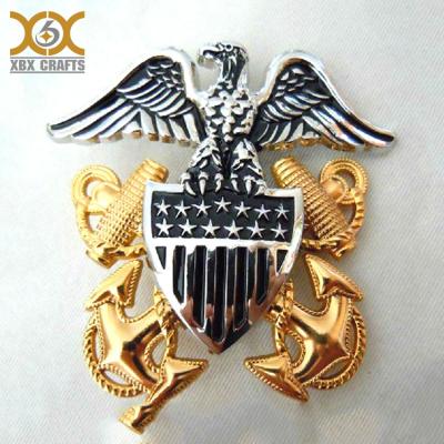 China Custom Metal 3D Enamel Military Badges, Army Metal Uniform Badges for sale