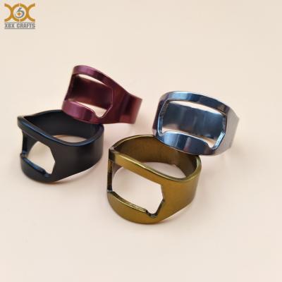 China 20/22/24 mm Stainless Steel Metal Ring Viable Wholesale Bottle Opener With Laser Custom Logo for sale