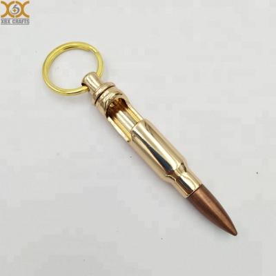 China Viable Wholesale 50 Cal Caliber Metal Bullet Bottle Opener Key Chain With Custom Logo for sale