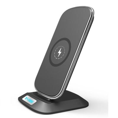 China Mobile Phone Qi Wireless Charging Stand Dock 2 Coils Fast Charger For iPhone X XR XS Max for sale