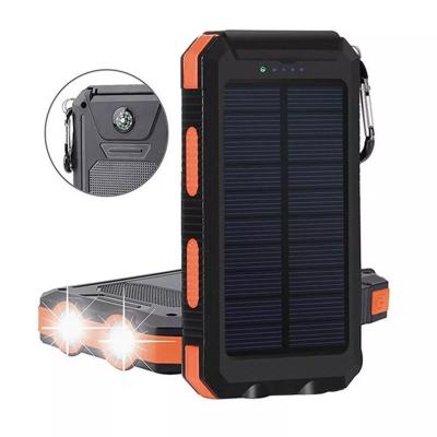 China 2020 Best Selling Li-polymer Battery Dual USB Powerbank 20000mAh Solar Waterproof Outdoor Travel Powerbank for sale