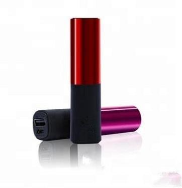 China Portable 2600mAh Mobile Phone Lipstick Cell Phone Usb Charger Charging Ultra Compact External Battery Power Banks for sale