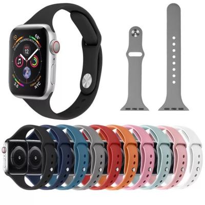 China Rubber for apple watch band silicon, for apple watch band strap silicon sport buckle, bands for apple watch series 5 for sale