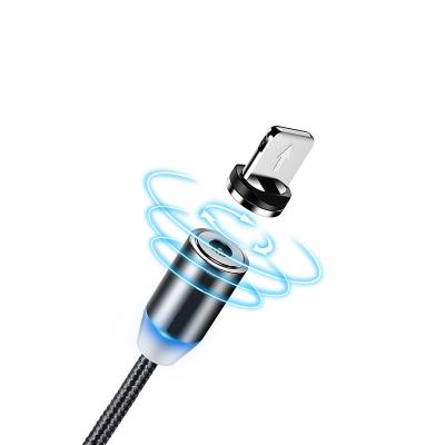 China Mobile Phone Types 3 In 1 Type C Cables Magnetic Mobile Phone Fast Charging Cable Braided Nylon For Android Charger Micro USB Data Cable for sale